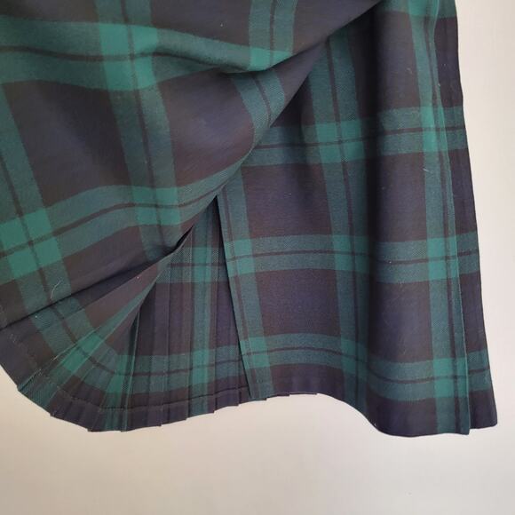 O'Neil of Dublin Plaid Kilt Irish Wrap Wool Blend Pin Tartan Blue Women 32 - Picture 5 of 12